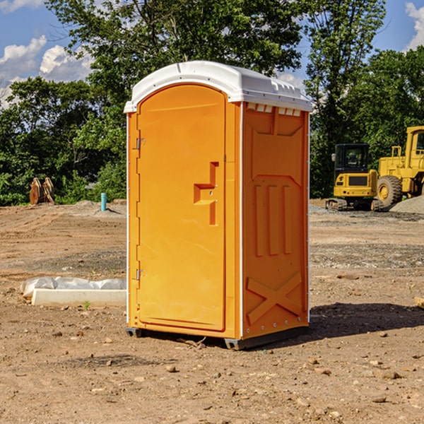 how often are the portable toilets cleaned and serviced during a rental period in Falls Mills